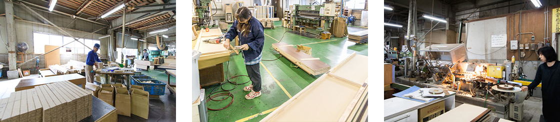 キャビネット本体は「フラッシュ構造」で作られます