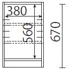 42下台 ガラス扉L/R