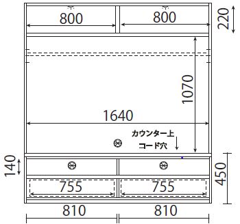 168テレビボードD フラップBR扉