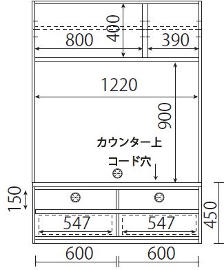 126テレビボードB BRガラス扉