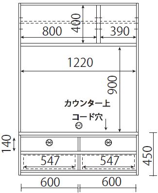 126テレビボードD BRガラス扉