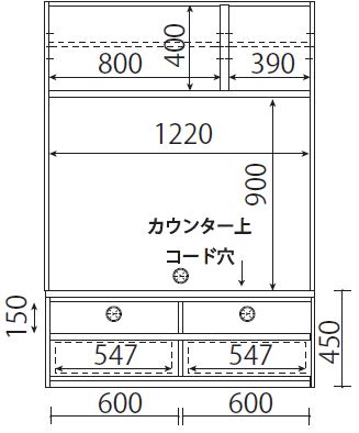 126テレビボードB ガラス扉