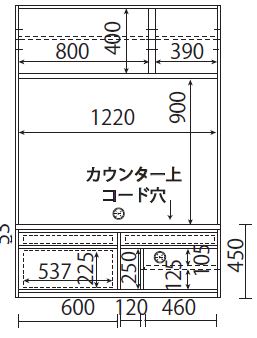 126テレビボードA 板扉