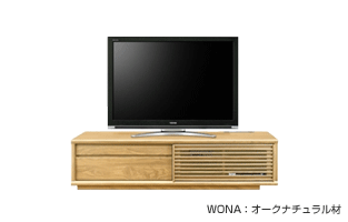 150テレビローボード オークナチュラル材